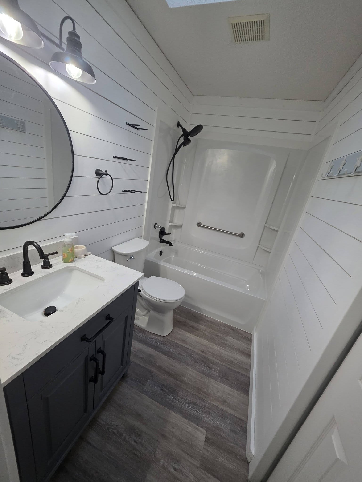 Bathroom remodel shiplap